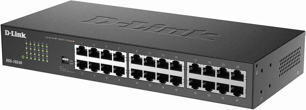 D-LINK 24 PORT GIGABYTE SWITCH DGS-1024D 