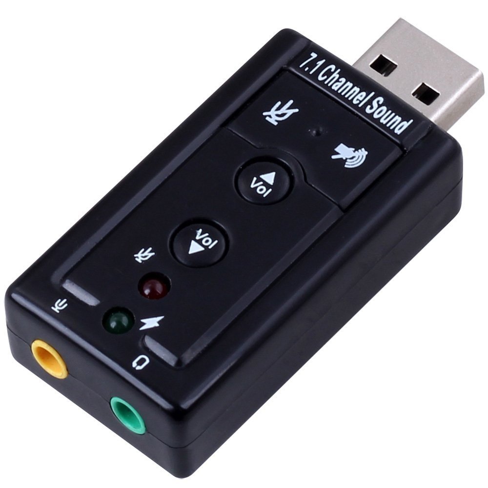 Carte son externe USB vers audio stéréo avec contrôle de volume - Adaptateur audio 7.1 virtuel