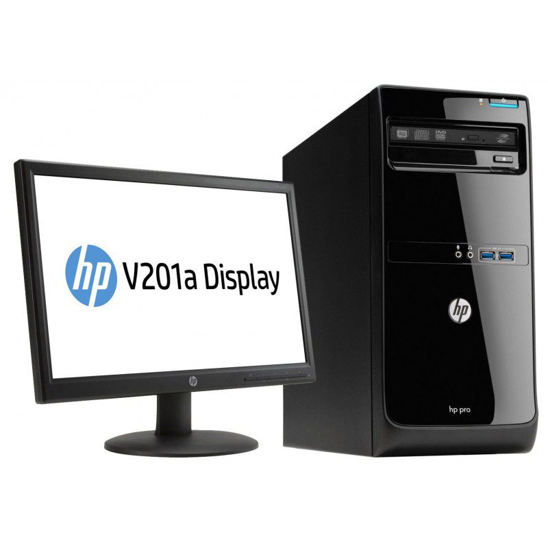 HP Ordinateur Bureau Pro 3500 G2 Dual Core 2,90GHz 4Go 500Go HDD Refurbished + Ecran 20pouces