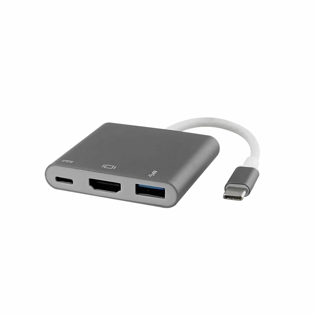 Adaptateur multiport pour Mac USB C Hub 3 en 1 avec HDMI, USB C, USB3.0 