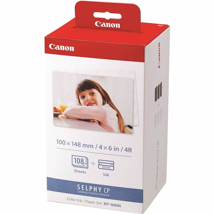 CANON Papier Imprimante Photo SELPHY KP-108IN 108 tirages 10 x 15 cm