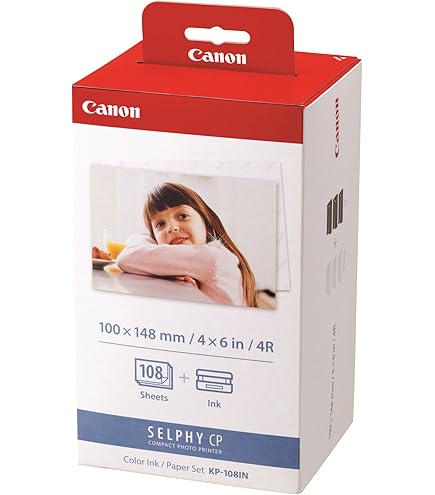 Papier Imprimante Canon Photo SELPHY KP-108IN 108 tirages 10 x 15 cm