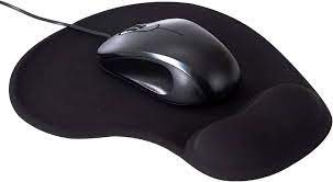 KONIG Tapis Souris Noir - Bordure Bleu