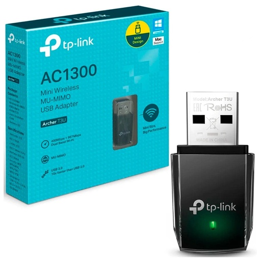 TP-LINK Adaptateur Wi-Fi Mini Clé USB AC1300 (Archer T3U) 2.4G/5G
