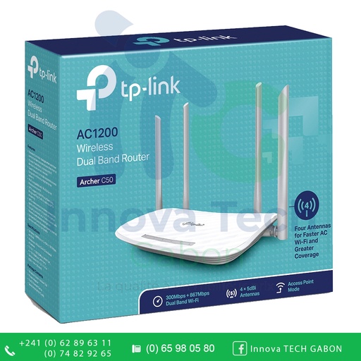 [A0390] TP-LINK Routeur WiFi Sans Fil Dual Band AC1200