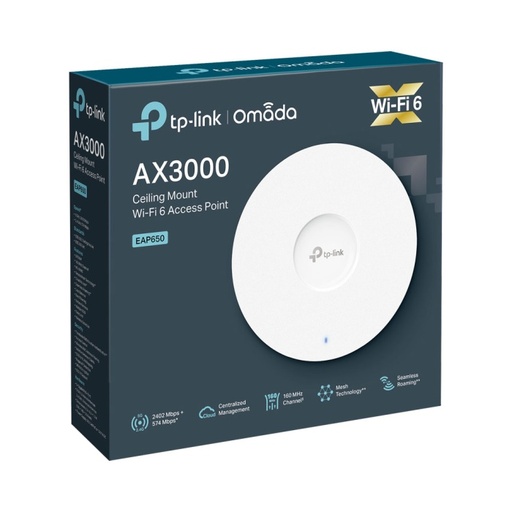 TP-LINK AX3000 Wireless Dual Band Ceiling Mount Access EAP650
