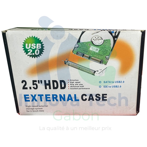 [ITG240250] Boîtier Externe Pour Disque Dur 2,5" IDE USB2.0