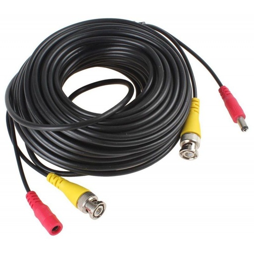 [A0078] Cable caméra 2 en 1 BNC avec Alimentation 20m