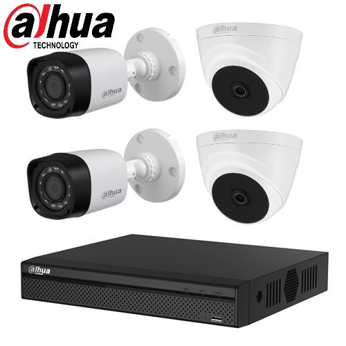 [A0111] ALHUA Kit 4 caméras de surveillance HD 1080p + DVR