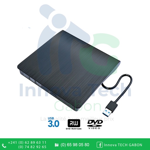 [ITG240027] Lecteur Graveur DVD+ RW ReWritable USB 3.0 slim