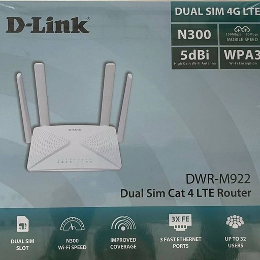 D-LINK Routeur sans fil N300 Dual SIM 4G LTE