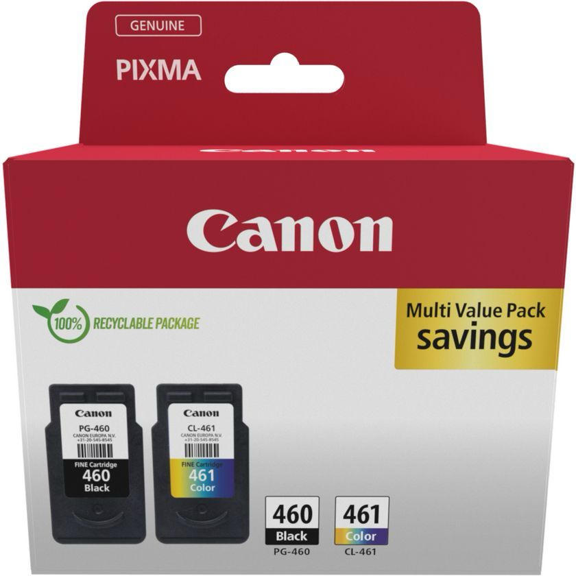 Encre Canon Pack Noir PG460 + Couleur CL461 | Innova Tech Gabon